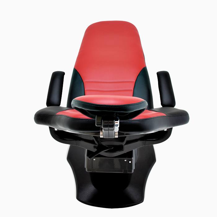 Top view of a black and red Forest Dental Chair