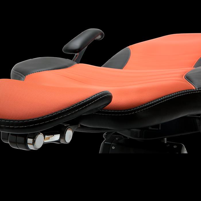 Reclined black and orange Forest Dental Chair 3900